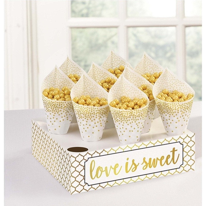 Wedding Snack Cones with Tray