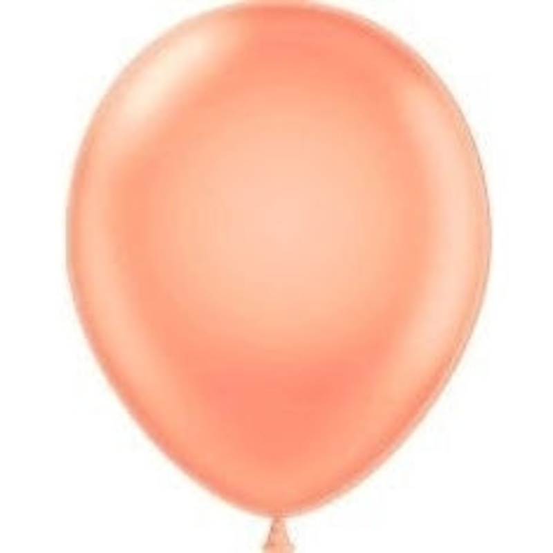 11" Tuftex Balloons (12 Per Package) Metallic Rose Gold