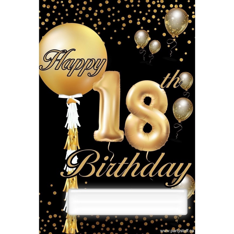 Yard Sign - Fill-in-the-blank Sparkling 18th Birthday
