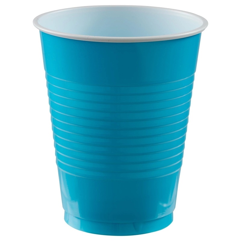 18 Oz. Plastic Cups, 50 Count - Caribbean