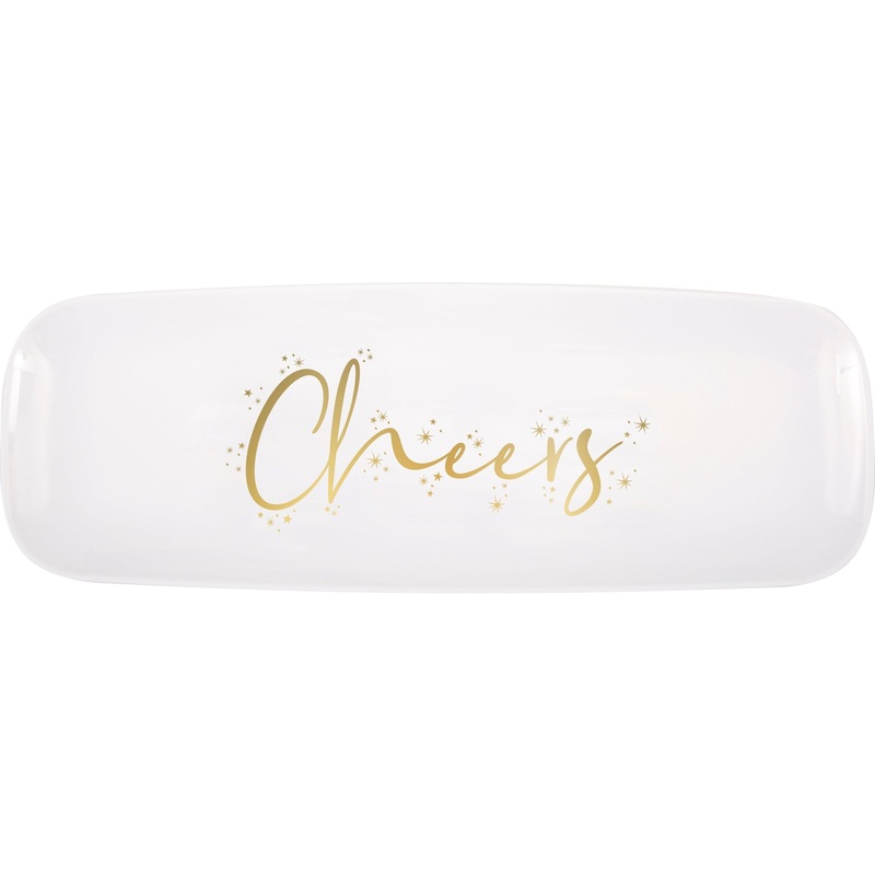Modern Christmas Cheers Serving Tray