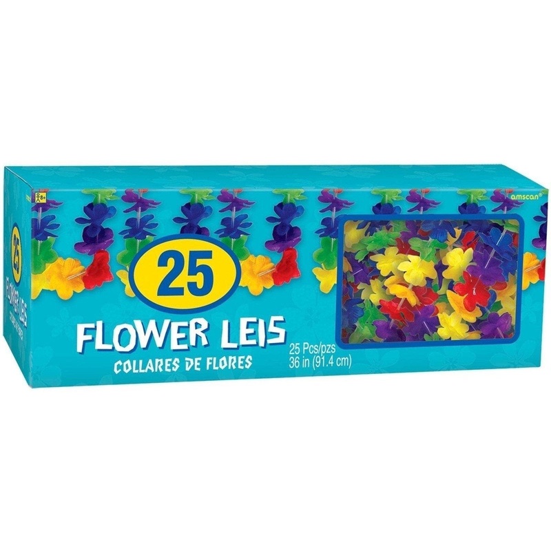 Multicolor Floral Leis 25 Count