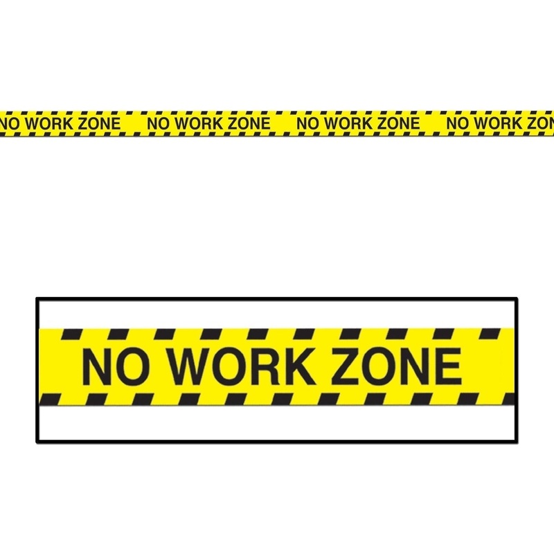 No Work Zone Party Tape All-weather Poly Material