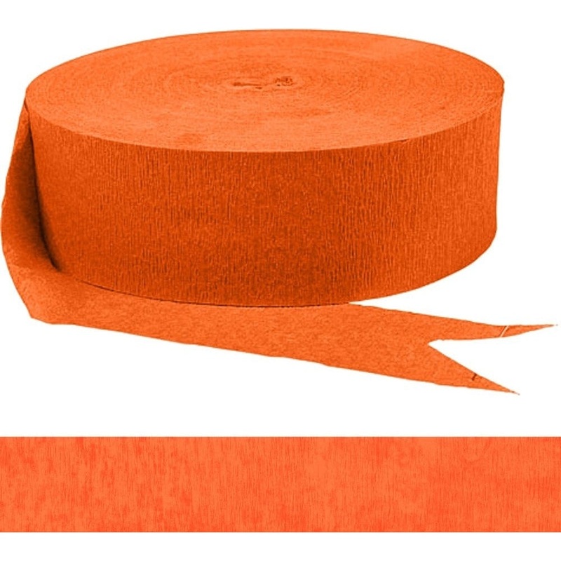 Orange Peel Jumbo Solid Crepe Streamer, 500'