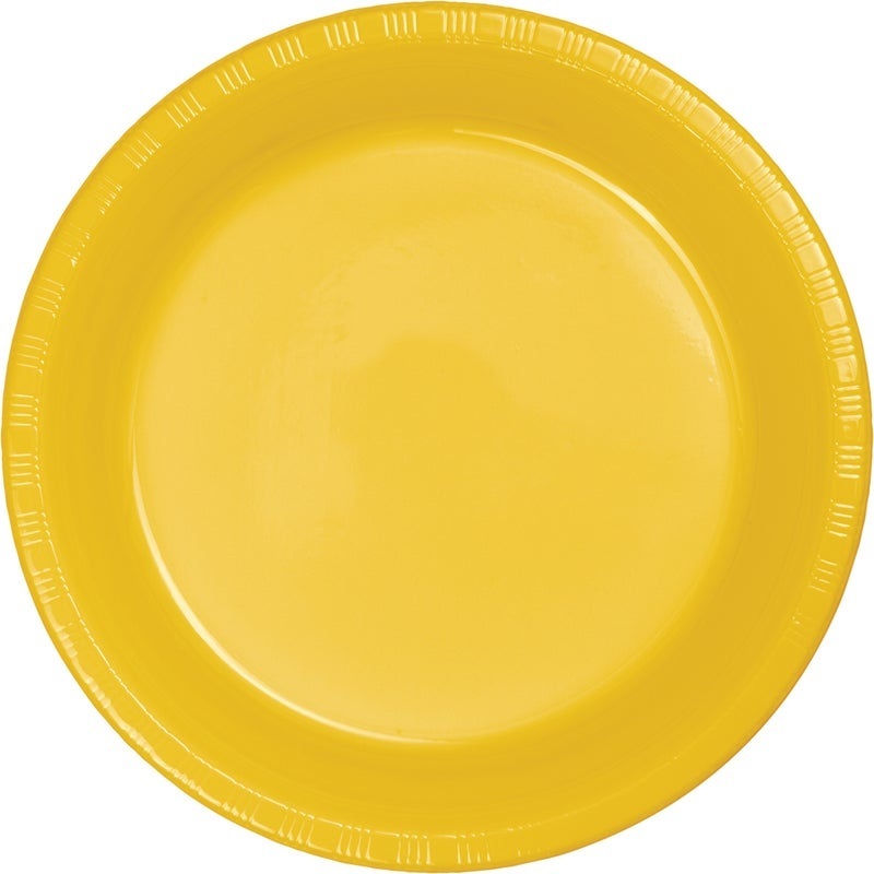 Plate 7" Plastic 20 Count Yellow