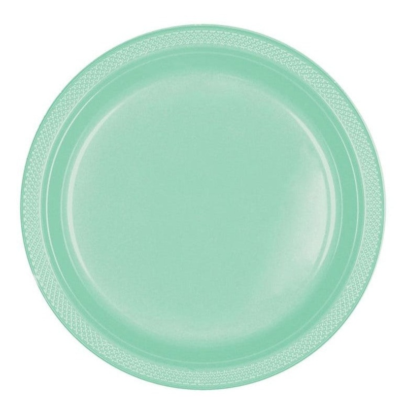 Plates - Cool Mint, Plastic, 7"