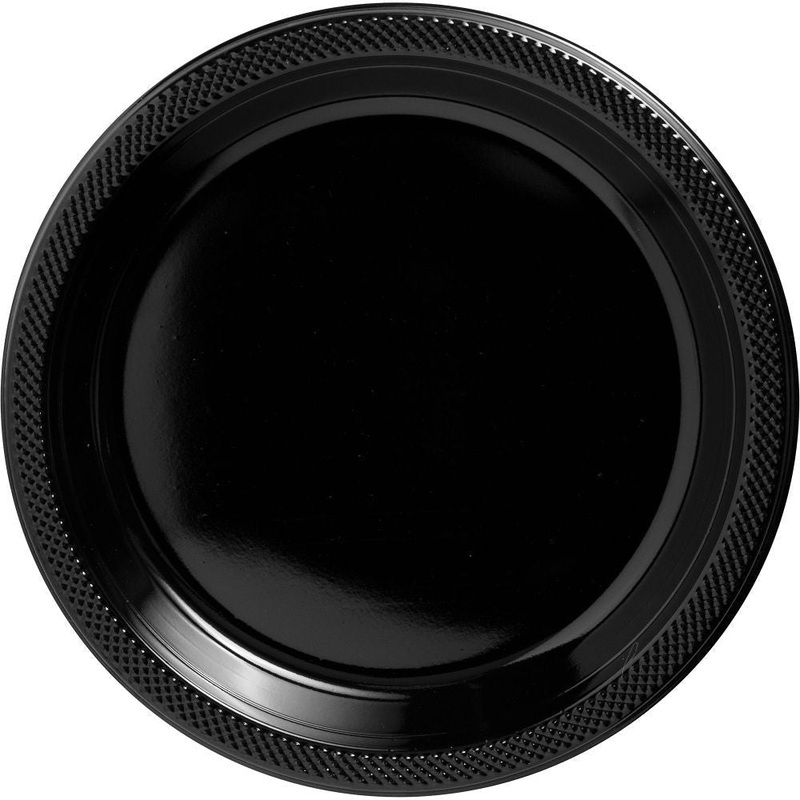 Plates - Jet Black, Plastic, 10 1/4"