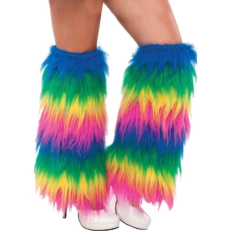 Rainbow Plush Leg Warmers