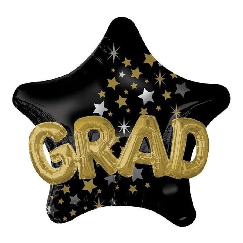 Super Shape Foil Balloon - Congrats Grad Star Multi