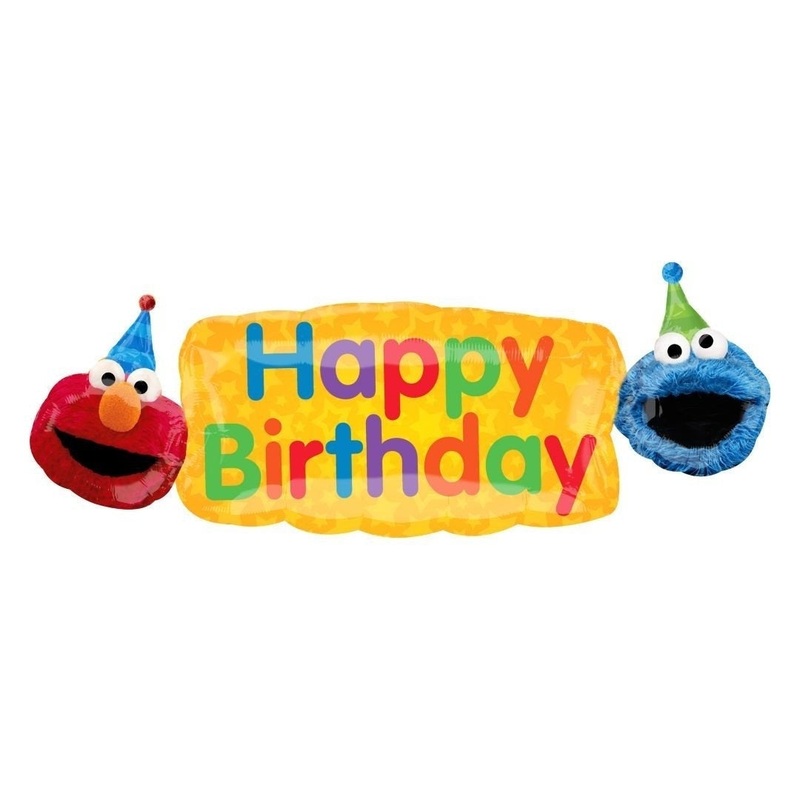 Super Shape Foil Balloon - Sesame Street Birthday