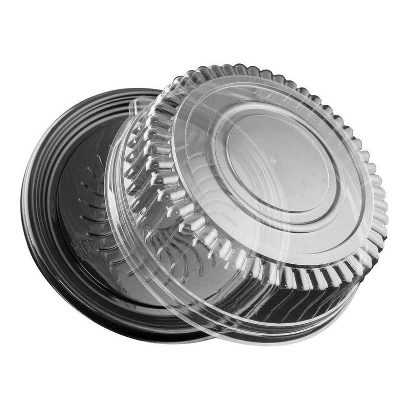 Tray - 12" Black with Lid