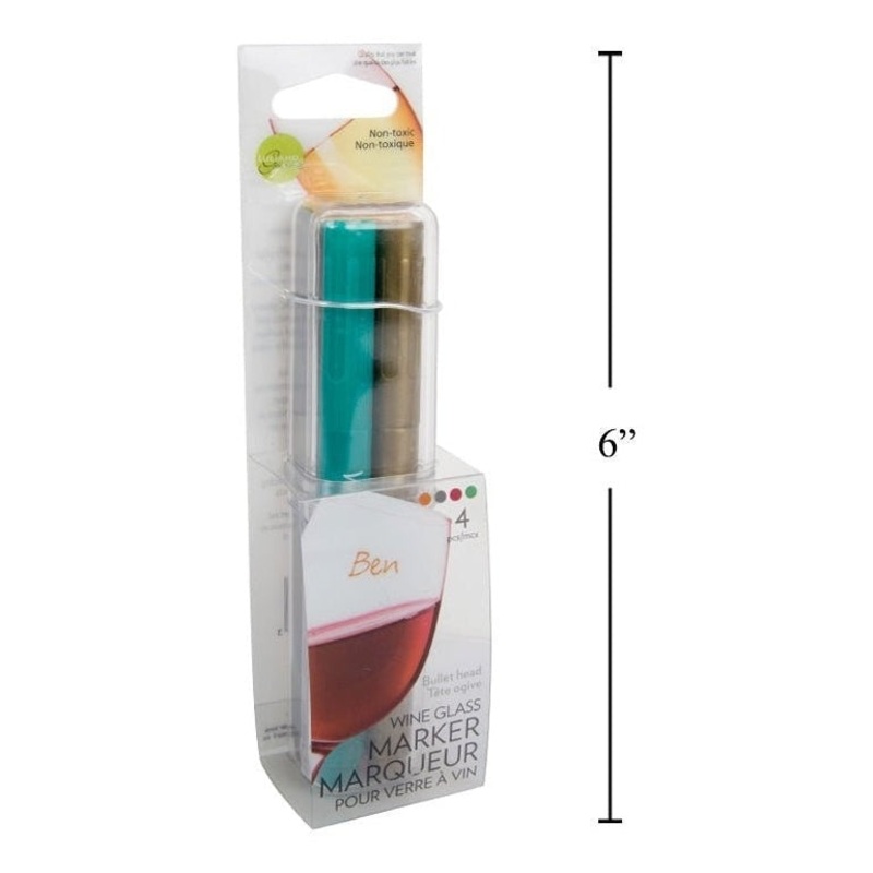 Wine Glass Markers - 4-Piece