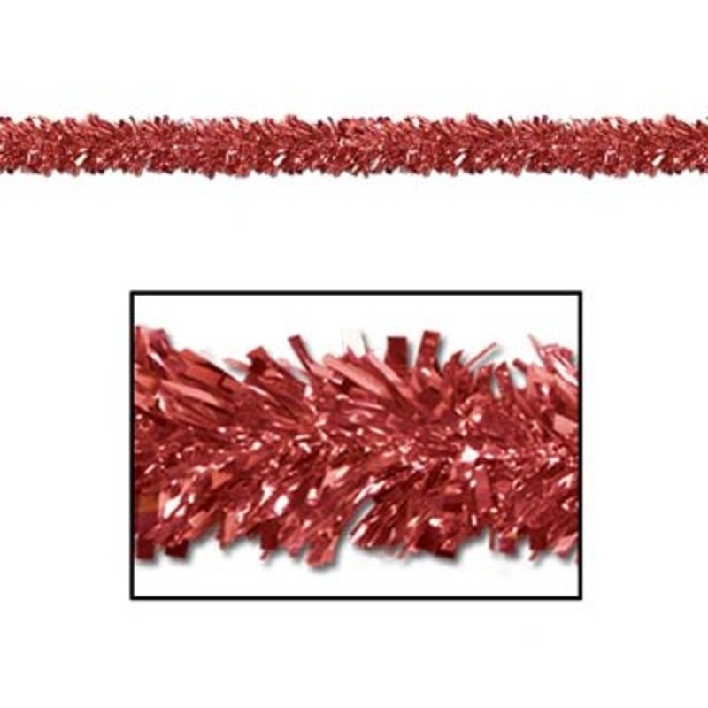 6-ply Metallic Festooning Garland Red