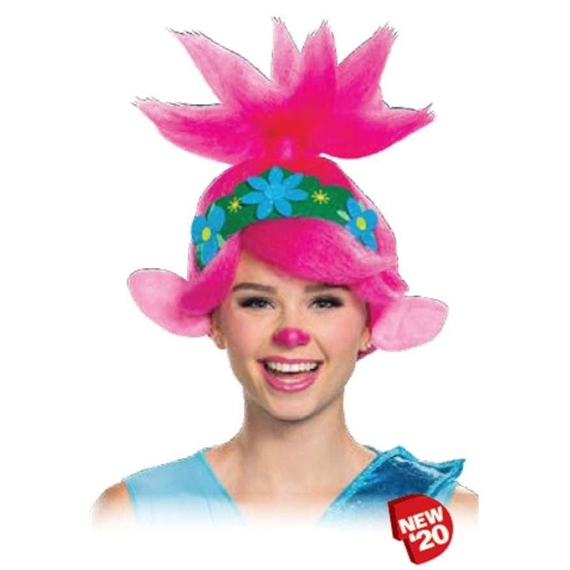 Adult, Poppy, Trolls, Wig, Halloween, Accessories