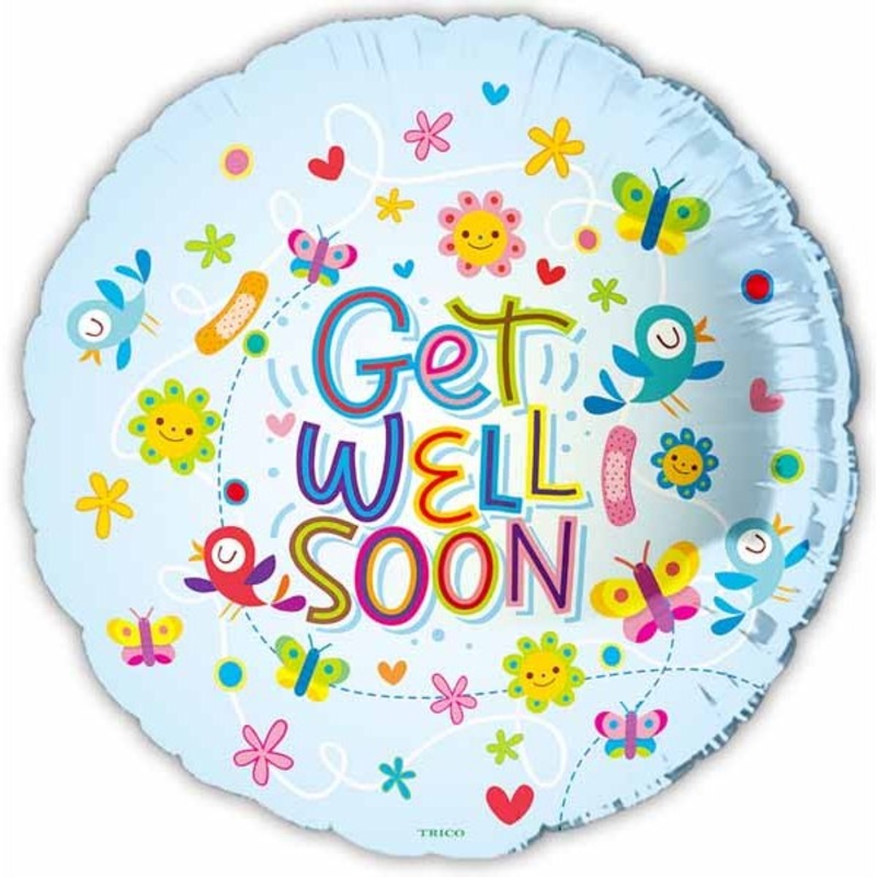 Foil Balloon - Get Well Soon, 18"