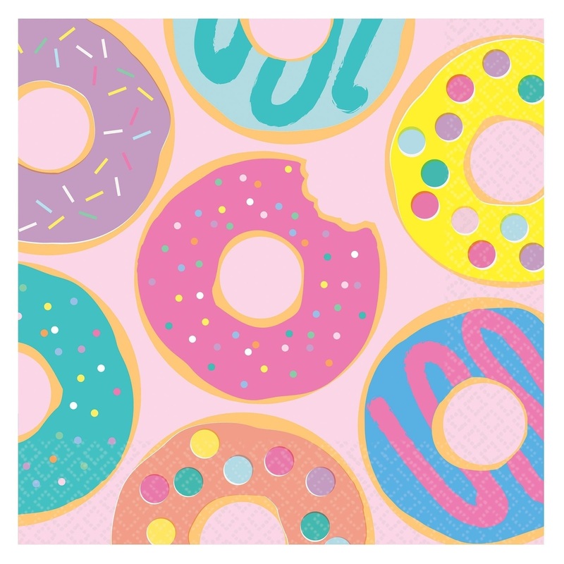 Napkin - Lunch, Donut Party, 6 1/2" x 6 1/2"