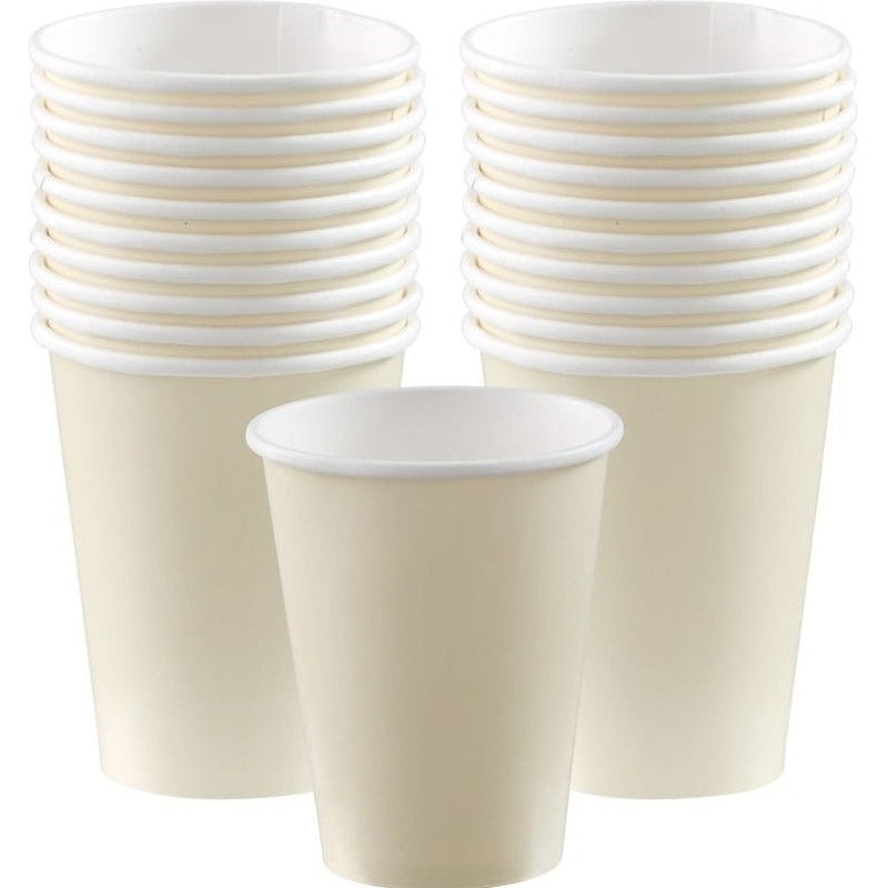 Vanilla Creme Paper Cups, 9 Oz. 20 Count