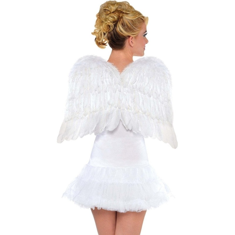 Wings - White, Feather, 22"