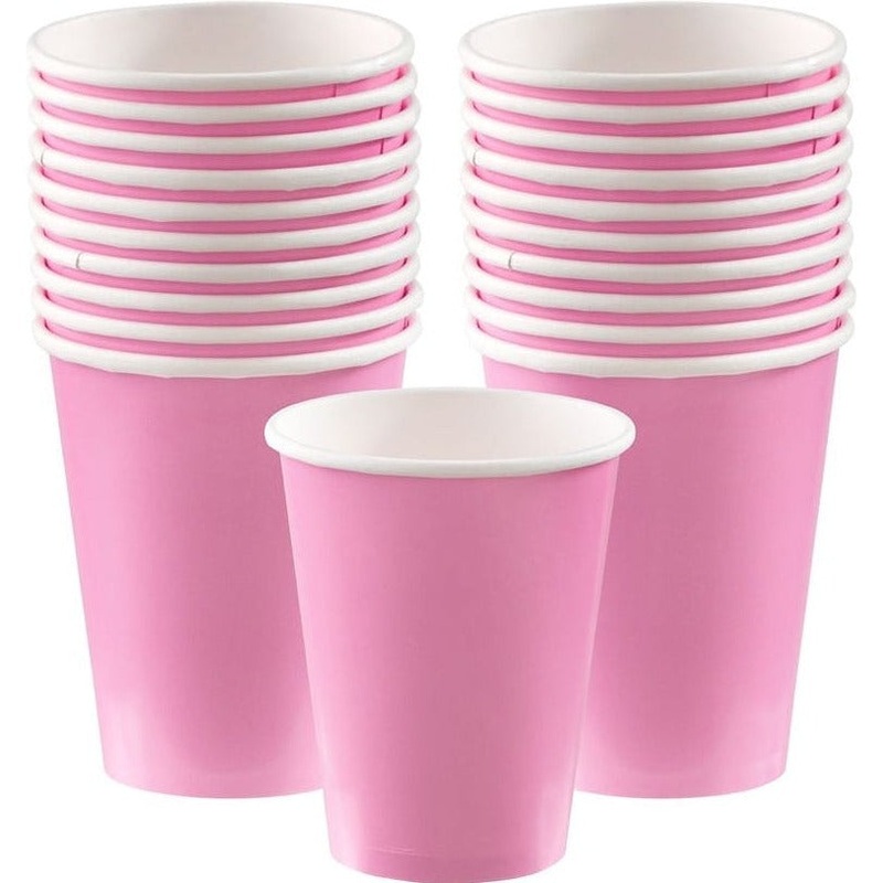 New Pink Paper Cups, 9 oz