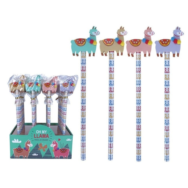 Pencil - Llama, with Eraser Topper