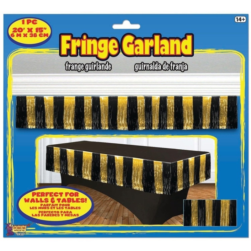 Valance - 15" x 20' Gold/black