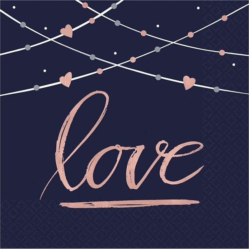 Napkins - Beverage, Navy Bride, Hot Stamped