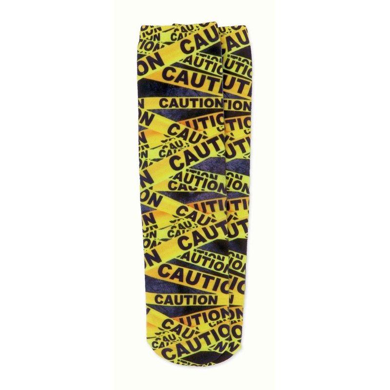 Socks - Two Left Feet Small / Medium Halloween Sub Caution Tape