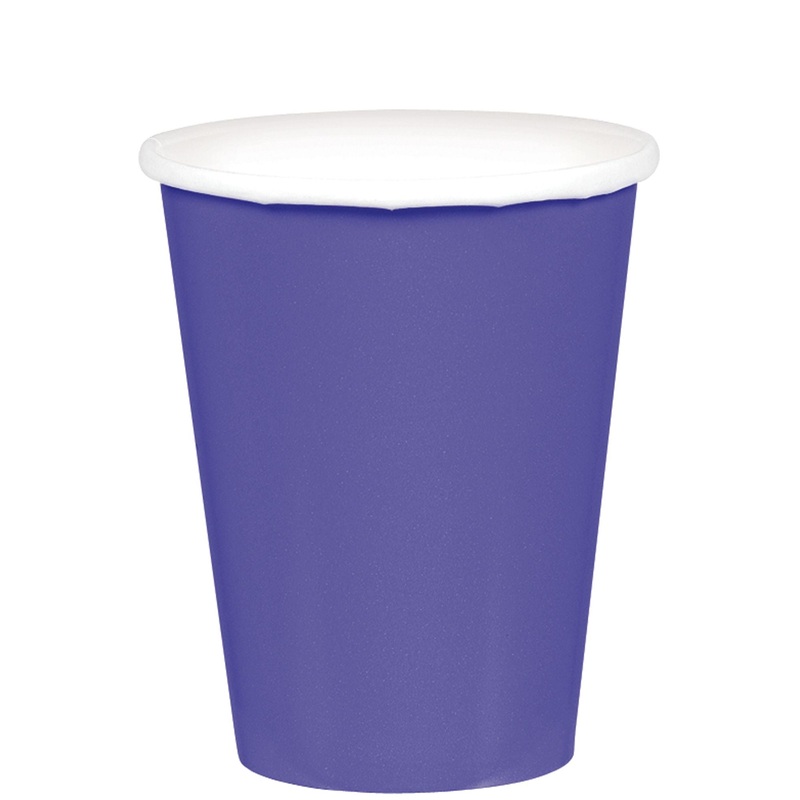 9 oz. Paper Cups - New Purple  20 ct.