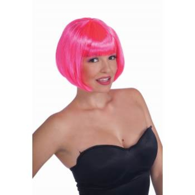 NEON PINK BOB WIG
