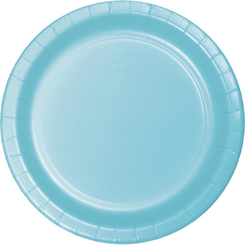 PASTEL BLUE PAPER LUNCH PLATES 24 CT.