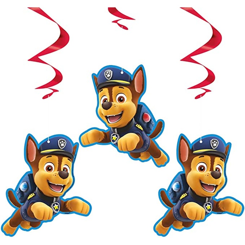 Paw Patrol Hanging Swirl Decorations 3 ct.
