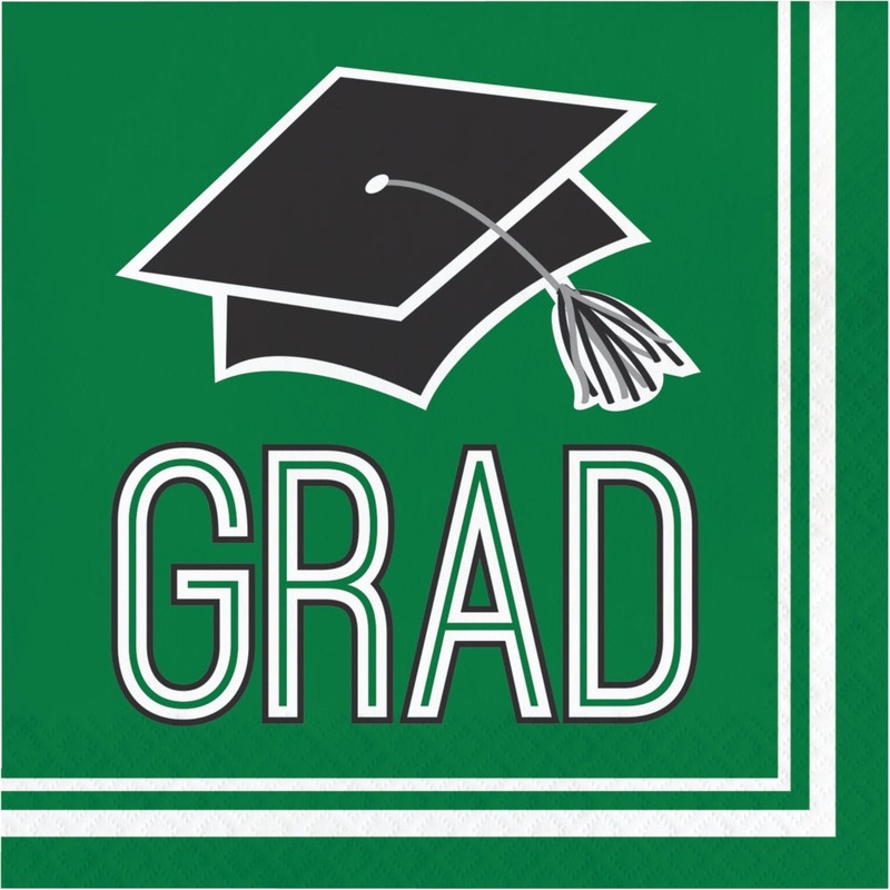 School Spirit Green Lunch Napkins 36 ct.