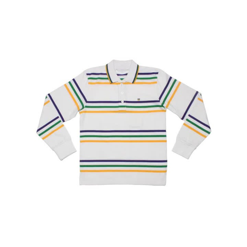 Youth Mardi Gras White Infinity Long Sleeve Shirt