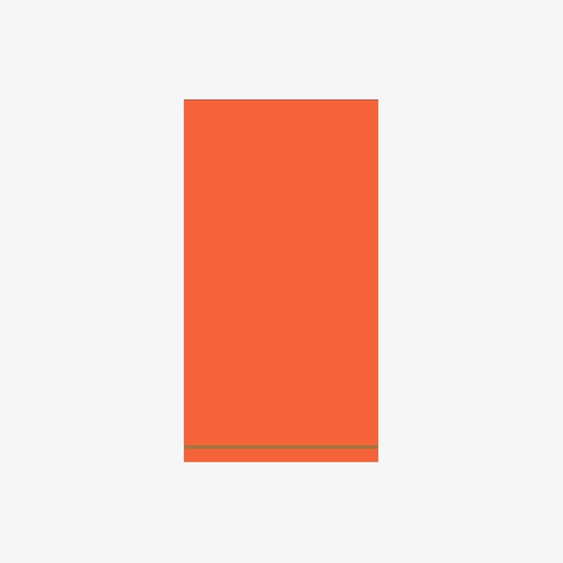 16 PK Orange with Gold Stripe Guest Paper Napkins