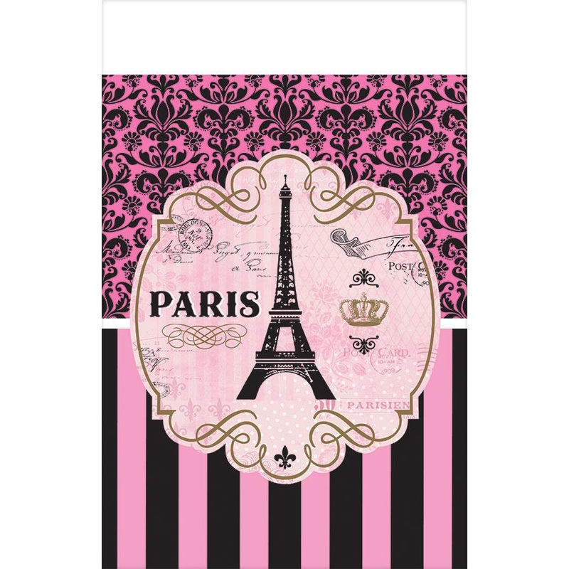 A Day in Paris Plastic Tablecover 1ct.