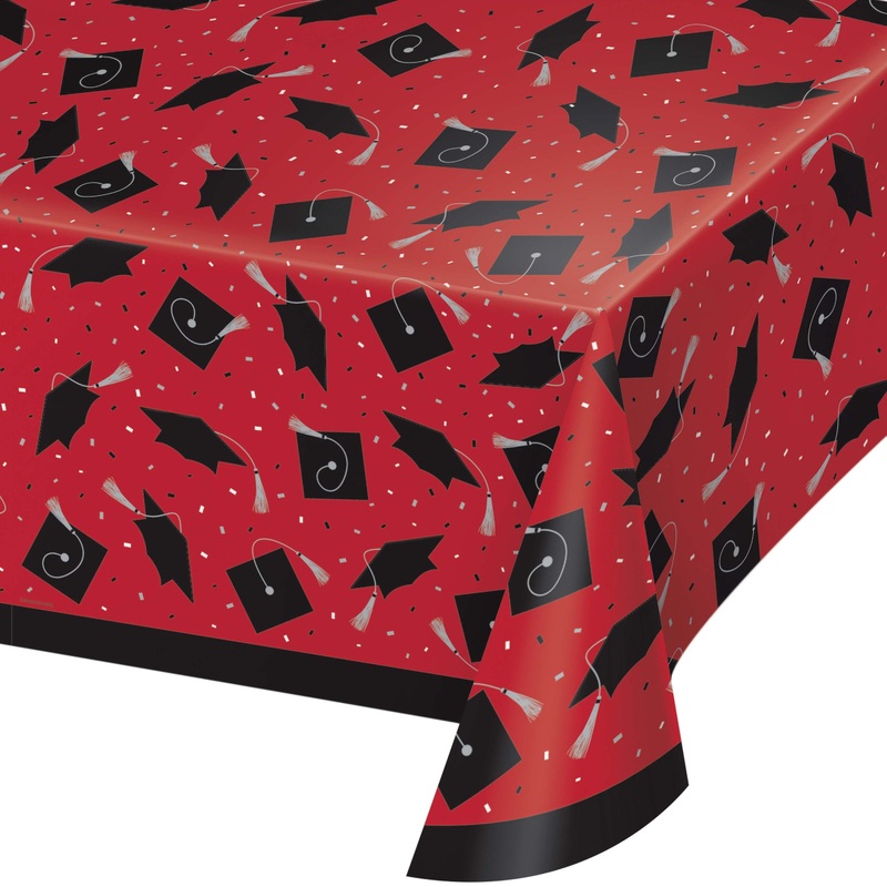 Red School Spirit Tablecover 54" X 102"  1 ct.