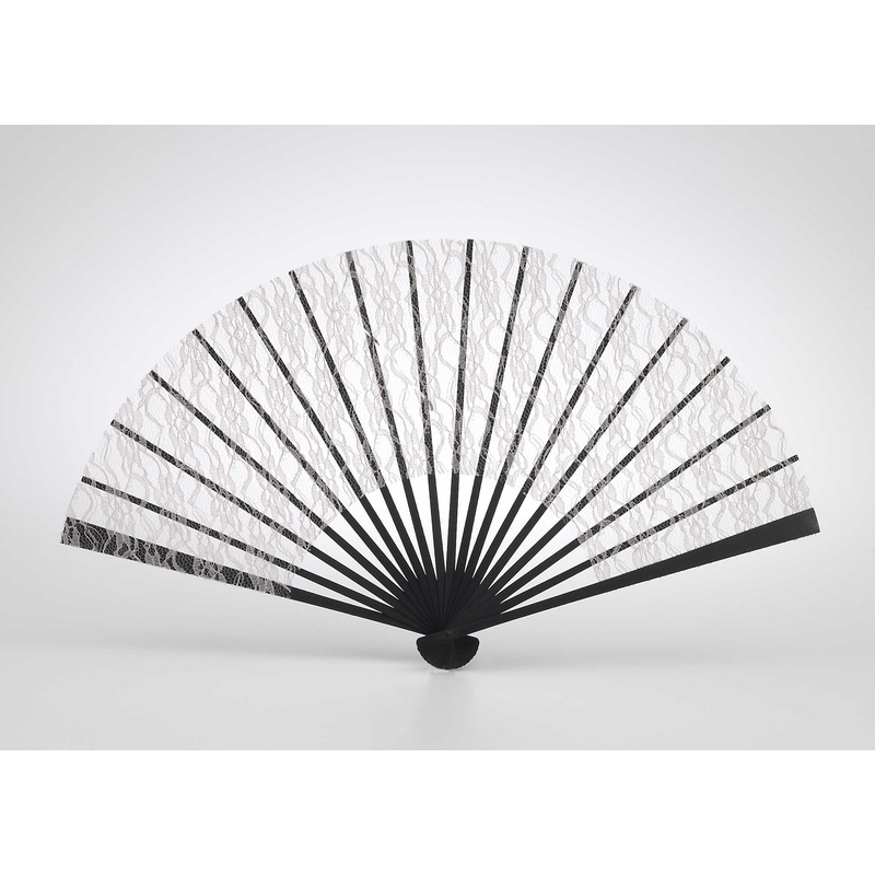 ROARING 20S LACE FAN-BEIGE