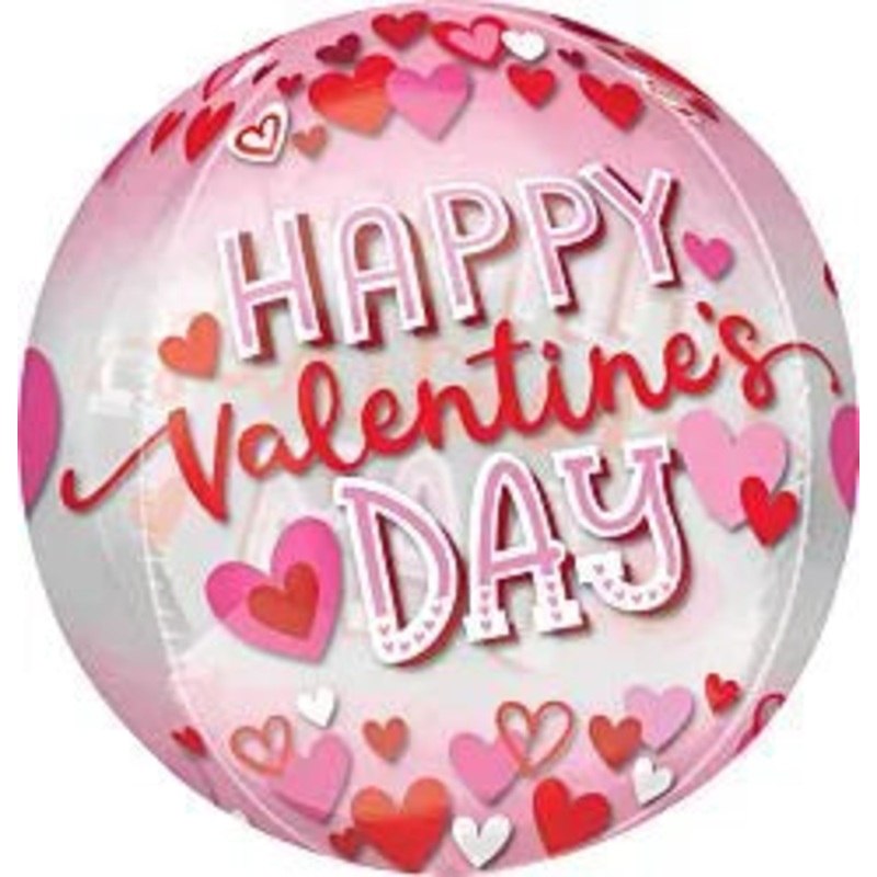 16" HVD Pink & Red Hearts Orbz