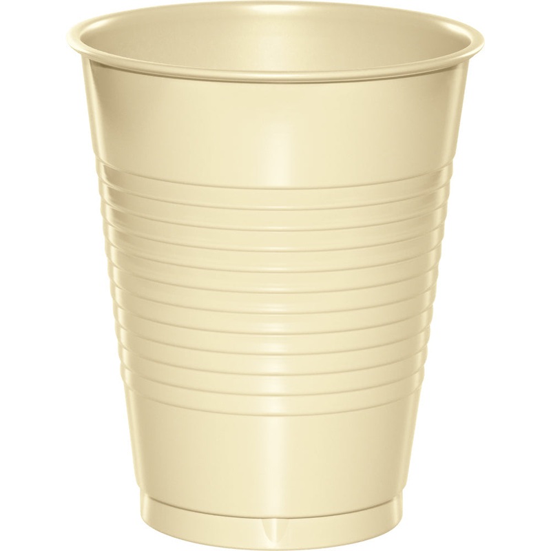 16oz. Ivory Plastic Cups 20 ct.