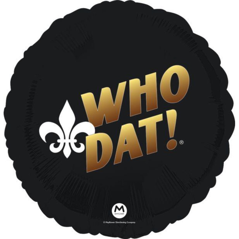 18" WHO DAT FOIL BALLOON