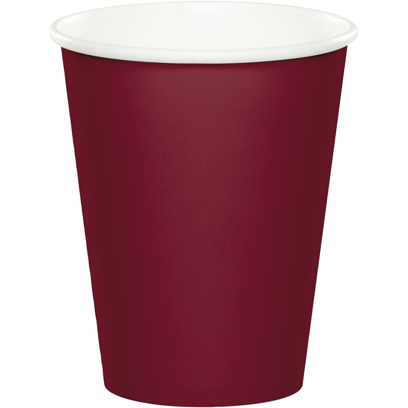 9OZ. BURGUNDY PAPER CUPS 24 CT.