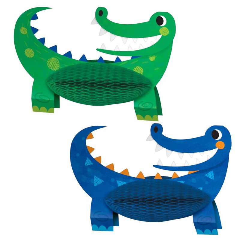ALLIGATOR PARTY HONEYCOMB CENTERPIECE  1 CT.