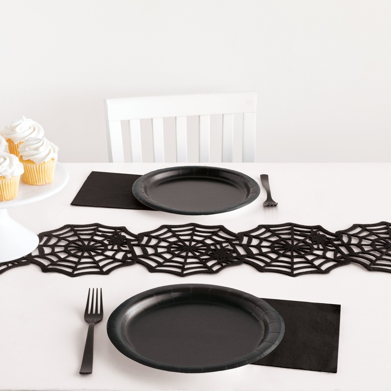 Diecut Felt Spider Web Table Runner