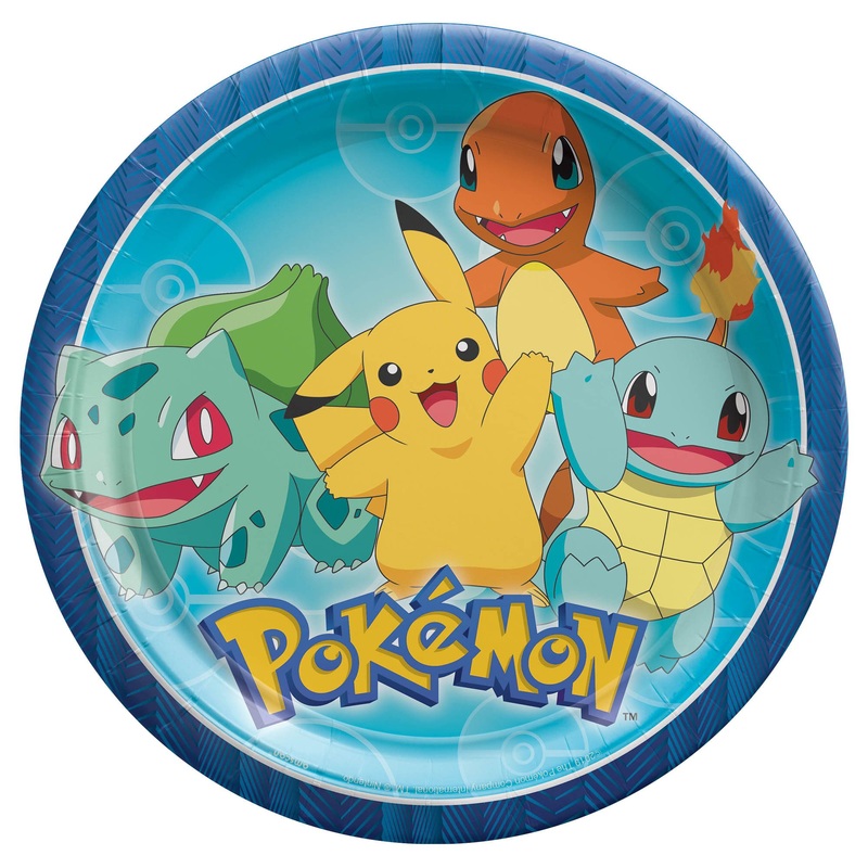 Pokemon 9" Round Plates 8 ct.