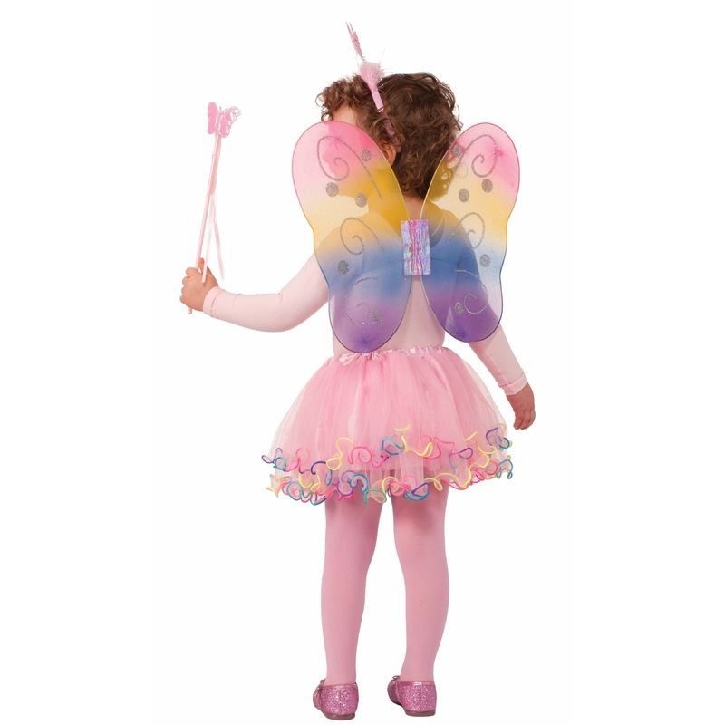 RAINBOW FAIRY-WINGS/WAND/HEADBAND
