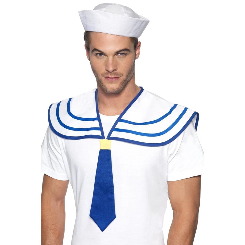 White Sailor Neck Tie