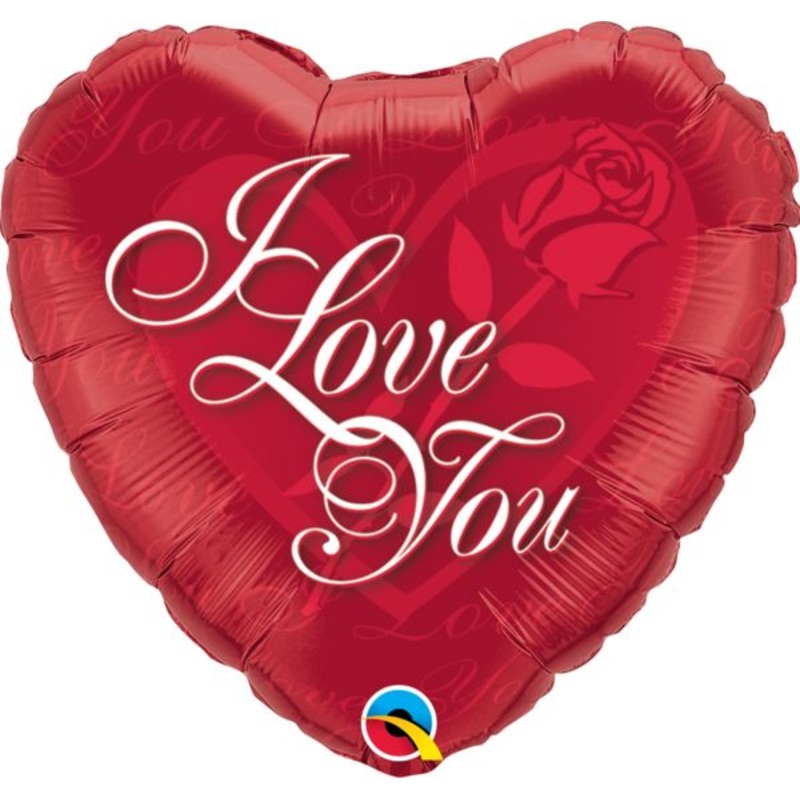 18" I Love You Rose