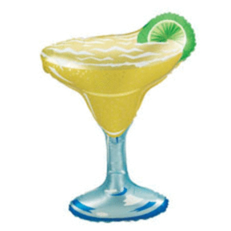 36" Margarita Glass Shaped Foil Balloon