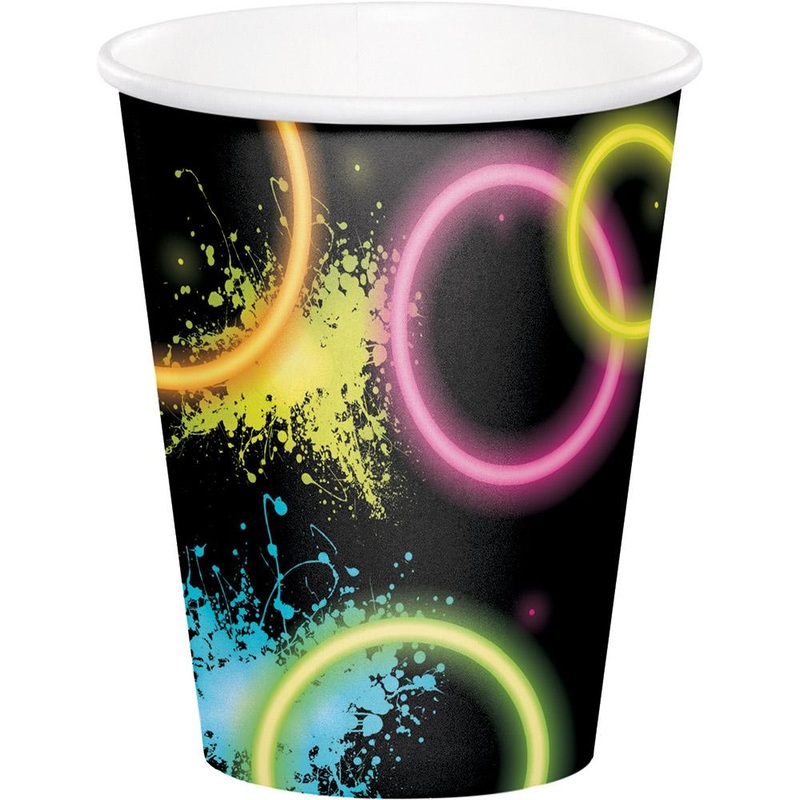 9 oz. Glow Party Paper Cups 8 ct.