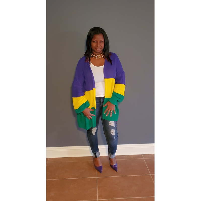 Mardi Gras Cardigan